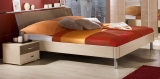 SANTIAGO posteľ s nočnými stolíkmi, farba javor/mocca/chróm