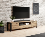 AKTIV TV komoda ..40, sektorový obývací nábytok, dub taurus/čierny mat