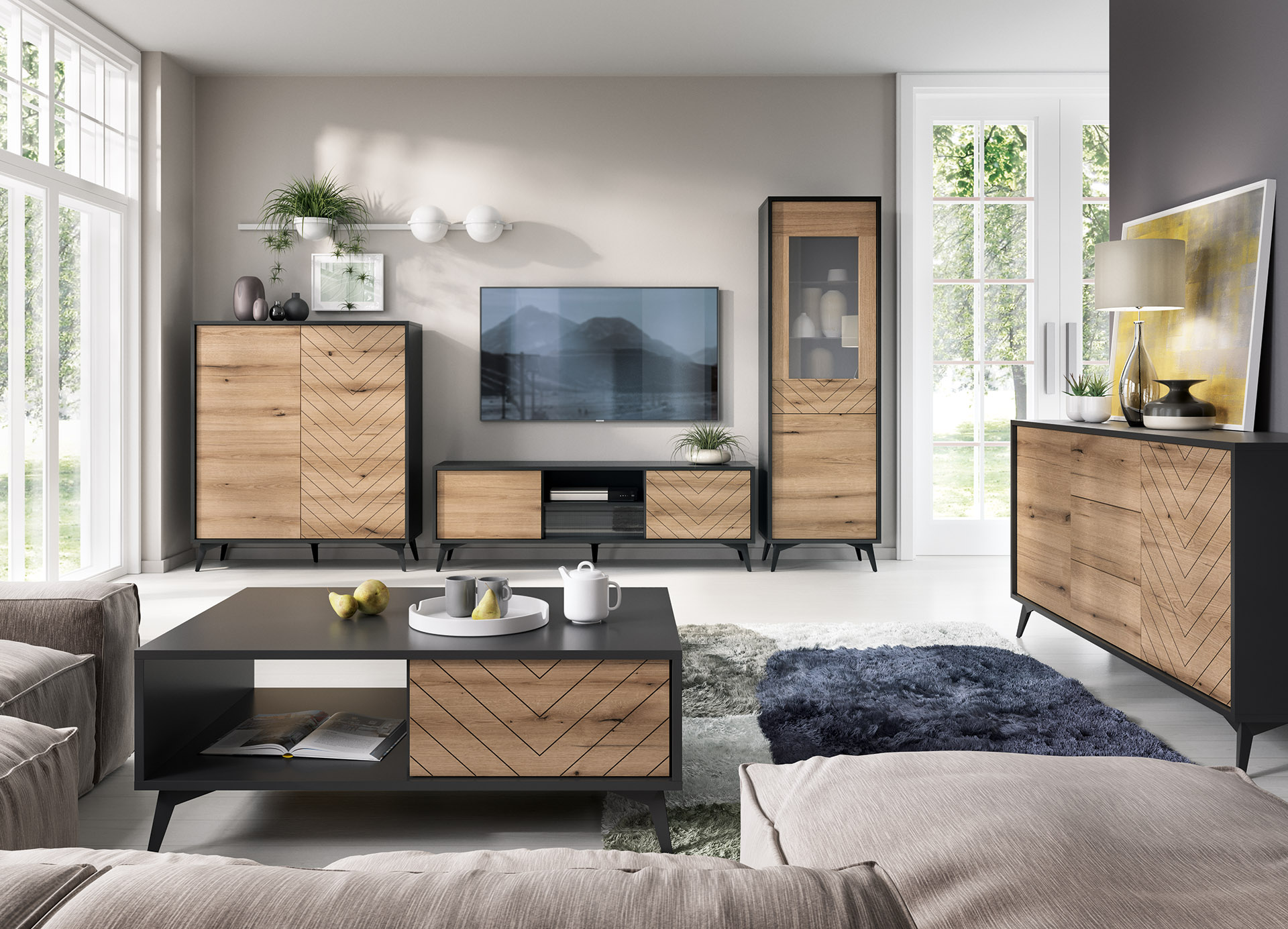 DIAMOND komoda KSZ154, sektorový obývací nábytok 
