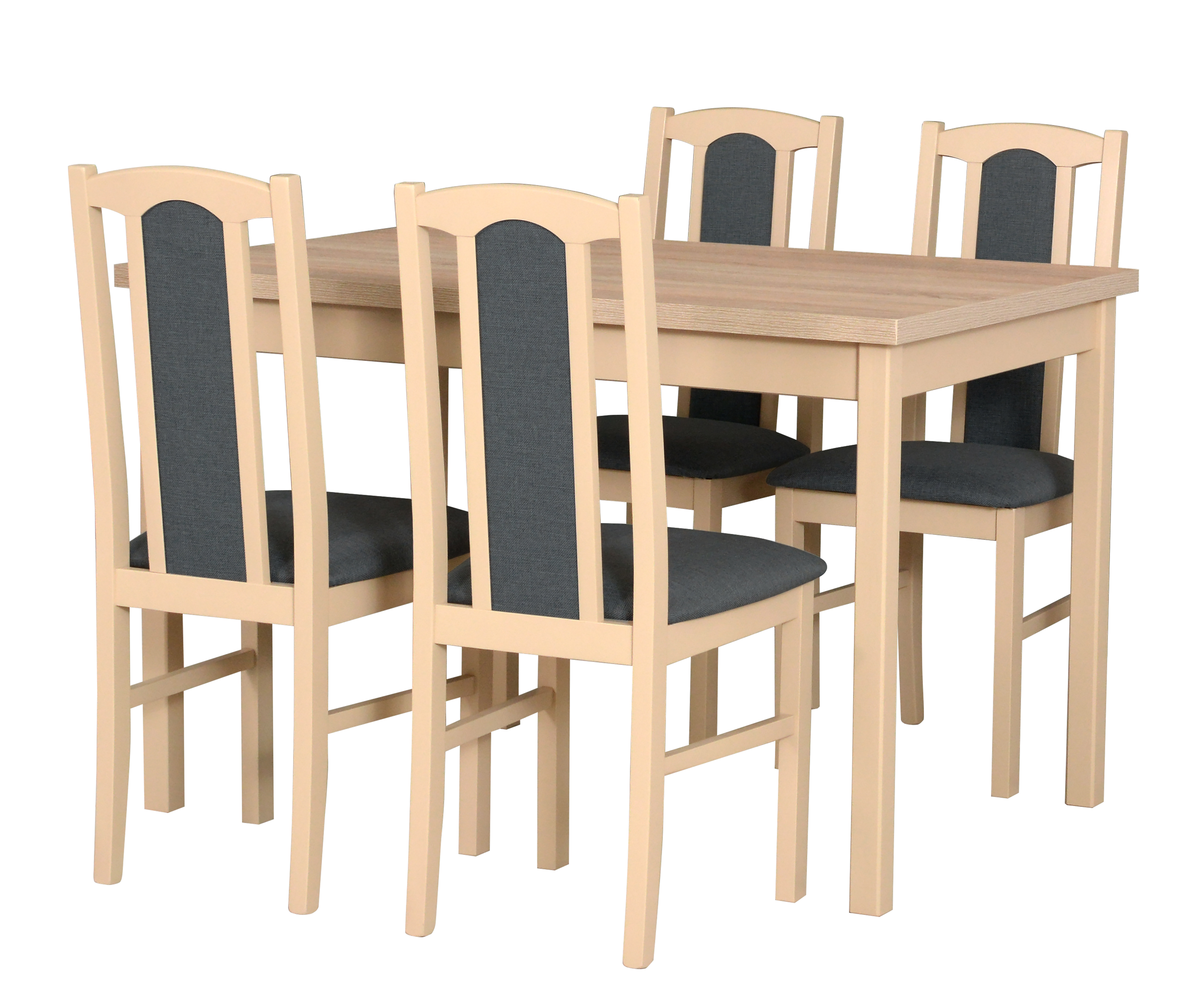jedálenský set, stôl MX 3 + stolička B 7 (1+4)