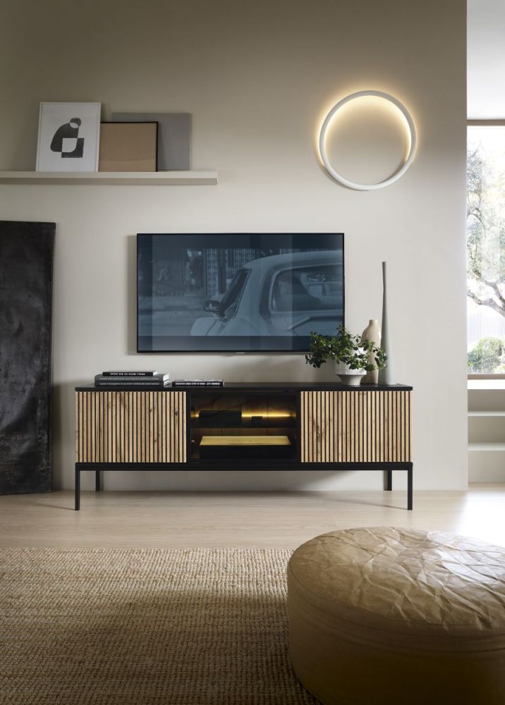 SENTO RTV154 1PKT LED, tv skrinka, sektorový obývací nábytok 