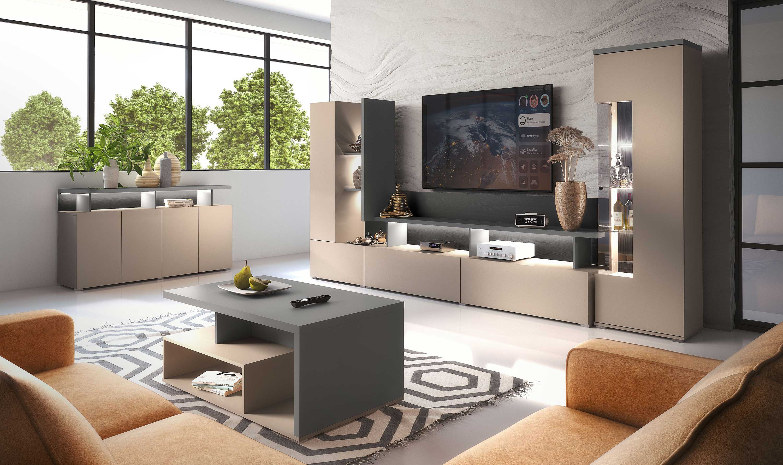 SERIO zostava z obrázka, sektorový obývací nábytok SERIO zostava z obrázka, sektorový obývací nábytok