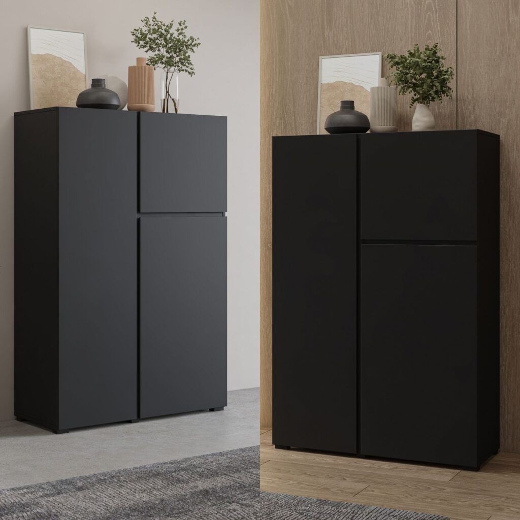 ASYMETRIC vysoká komoda ..46, sektorový obývací nábytok 