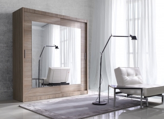 GAMA ..18 skriňa so zrkadlom, 200/215/60 cm, dub sonoma svetlý laminát