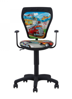 MINISTYLE GTP + opierky GTP28 FIX, kancelárska stolička detská, CARS