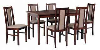stôl MODENA 1.P + stolička BOSS 14. (1+6)