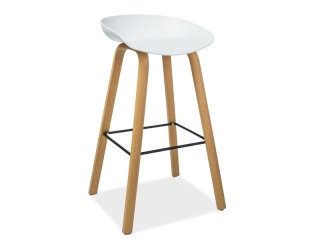 barová stolička STING, farba: biela