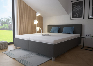 OREGON čalúnená posteľ s úložným priestorom, v cene denná deka a vankúše