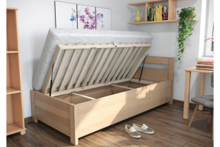 TINA masívna posteľ s úložným priestorom 