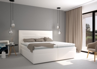 REAL čalúnená posteľ s úložným priestorom s dennou dekou a vankúšmi