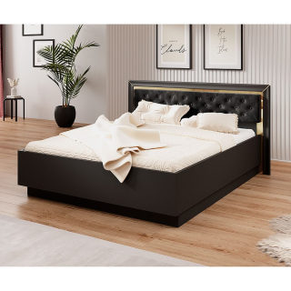 ARNO posteľ čierny mat, sektorový spáľňový nábytok 