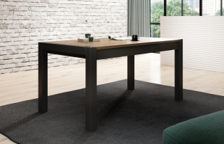 AKTIV jedálenský stôl ..92, sektorový obývací nábytok, dub taurus/čierny mat