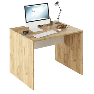 RIOMA 12, písací stôl, kancelársky nábytok, dub artisan/biela