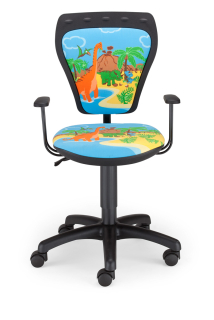 MINISTYLE GTP + opierky GTP28 FIX, kancelárska stolička detská, DINO