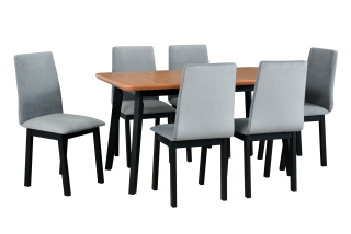 jedálenský set, stôl OSLO 7. + stolička HUGO 5. (1+6)