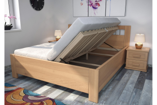 PERLA masívna posteľ s úložným priestorom